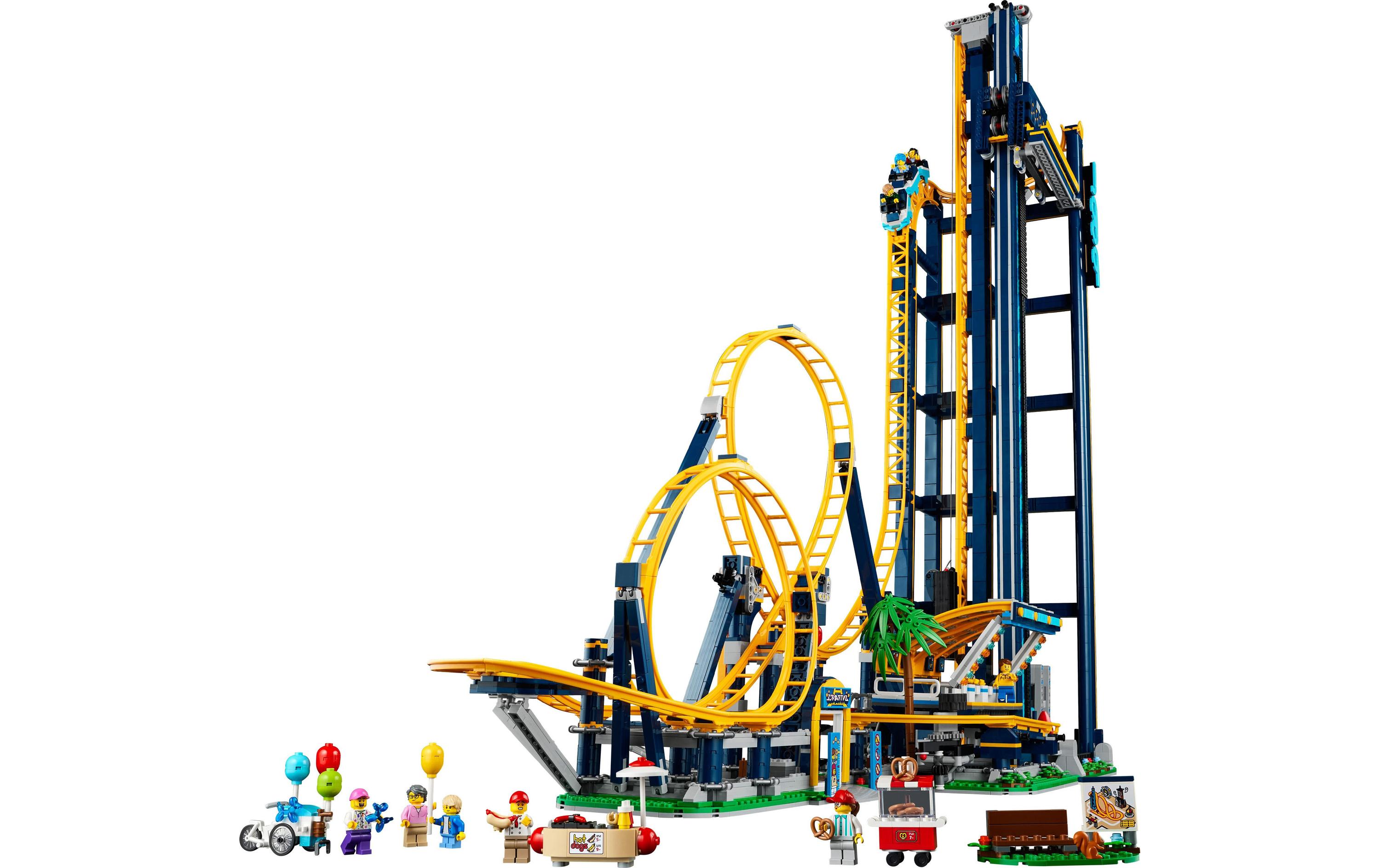 Icons Looping-Achterbahn 10303<br>Eine schwerkraftgetriebene Achterbahn aus LEGO