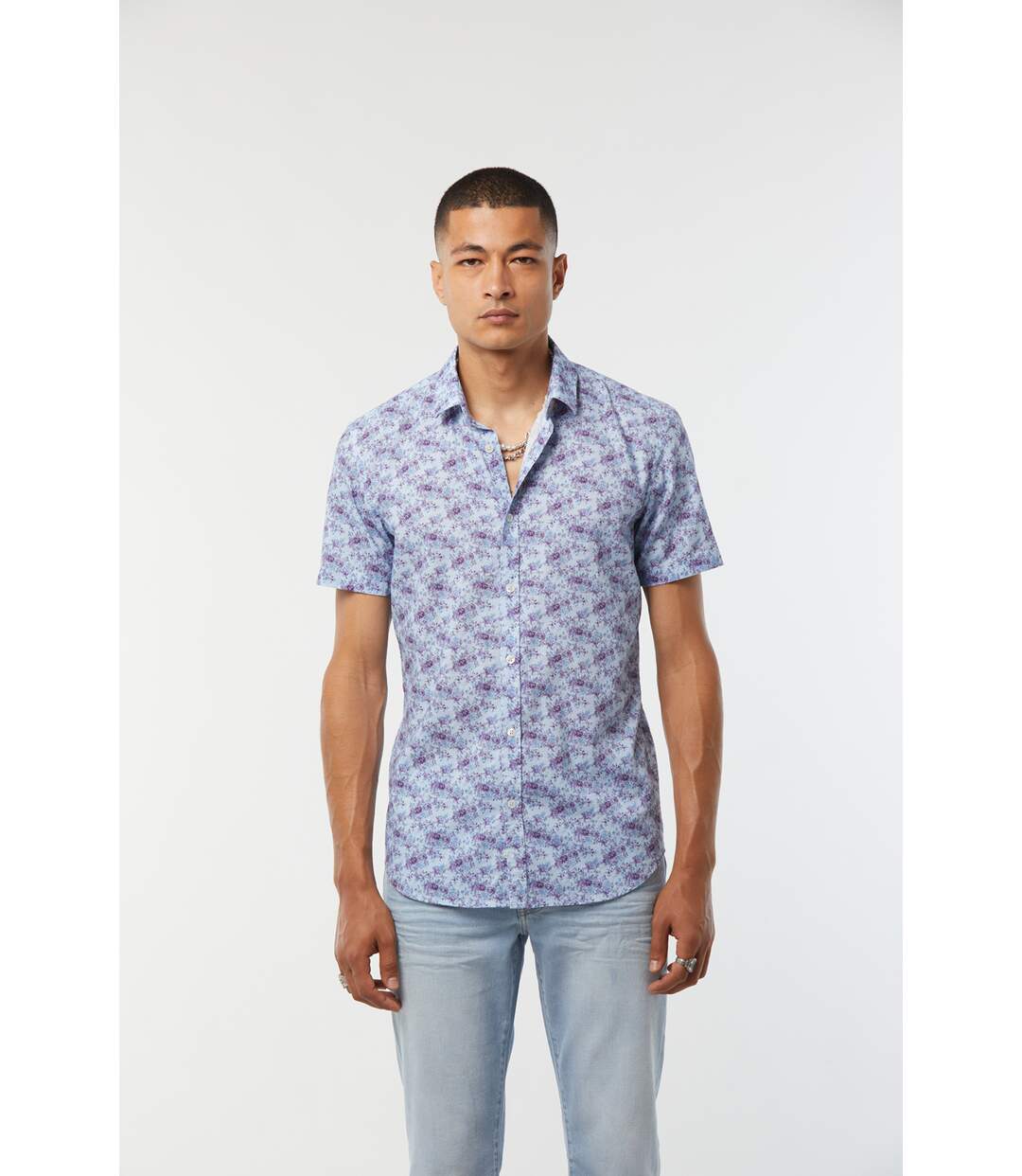 Chemise manches courtes coton slim DINOLO
