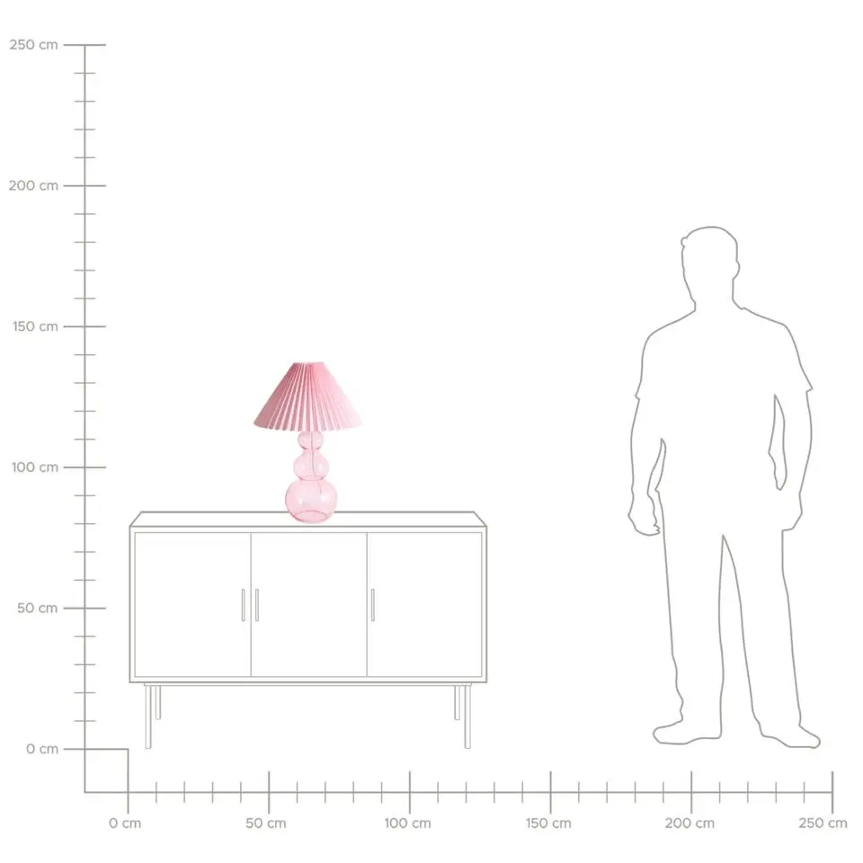 SENGWA - Tafellamp - Roze - Glas
