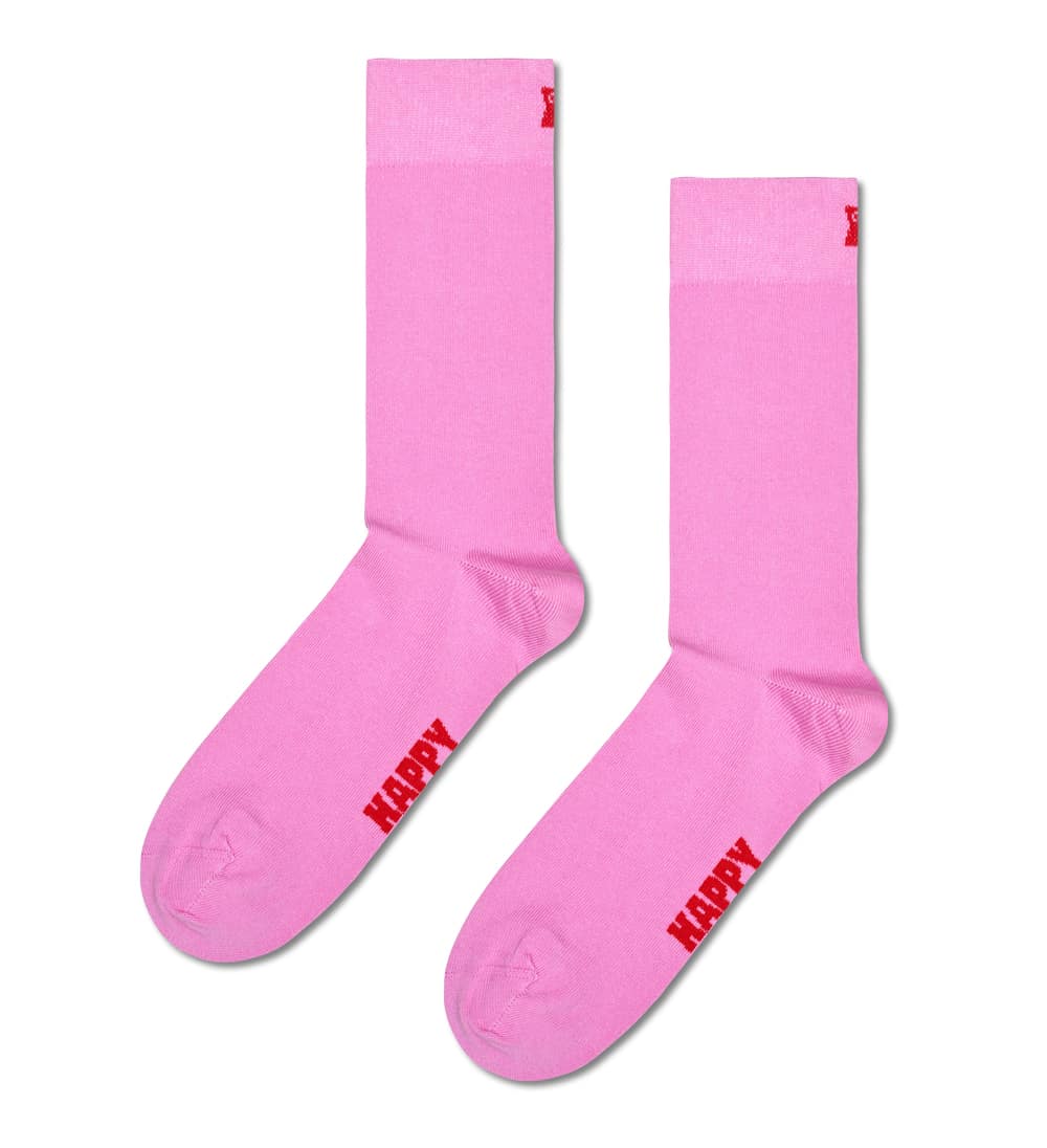 Happy Socks Solid Sock Socken in Pink