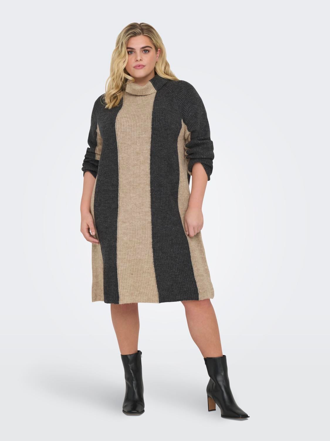 CARJANE Kurzes Kleid Dark Grey Melange