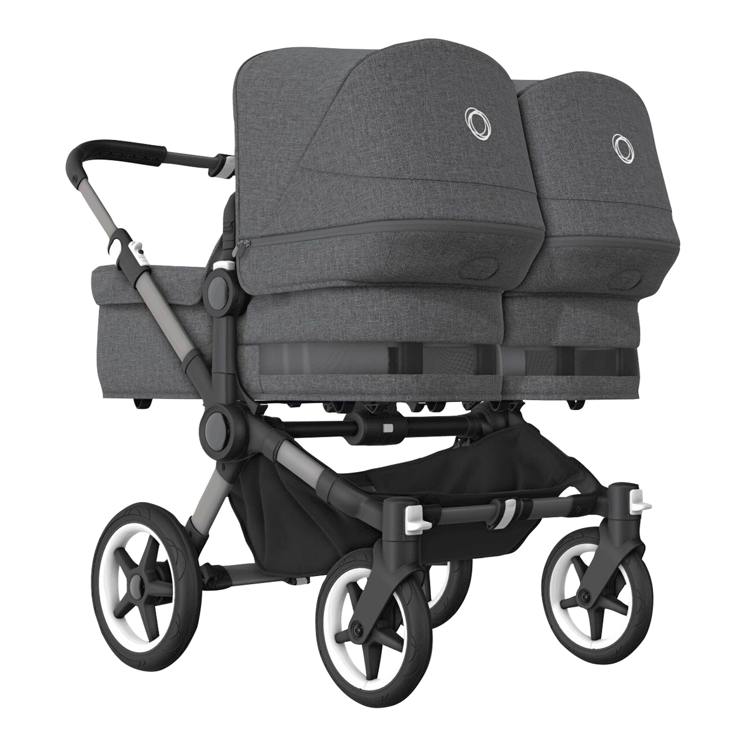 Bugaboo - DONKEY 5 Zwillings- und Geschwisterwagen Bundle Twin graphite / grey melange