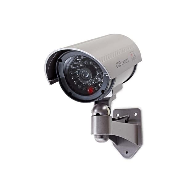 Nedis Dummy Security Camera | Kule | IP44 | Batteri drevet | Utendørs | Inkludert veggoppheng | Grå