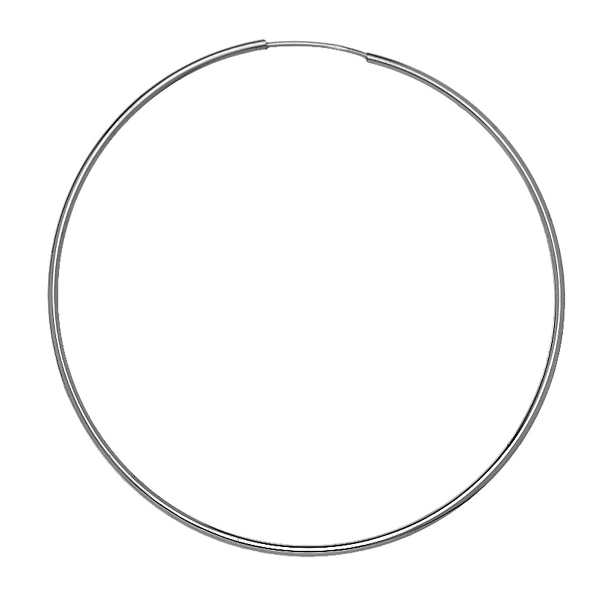 Creoles Brillaxis or blanc fil rond 1.5mmdiamètre 60 mm