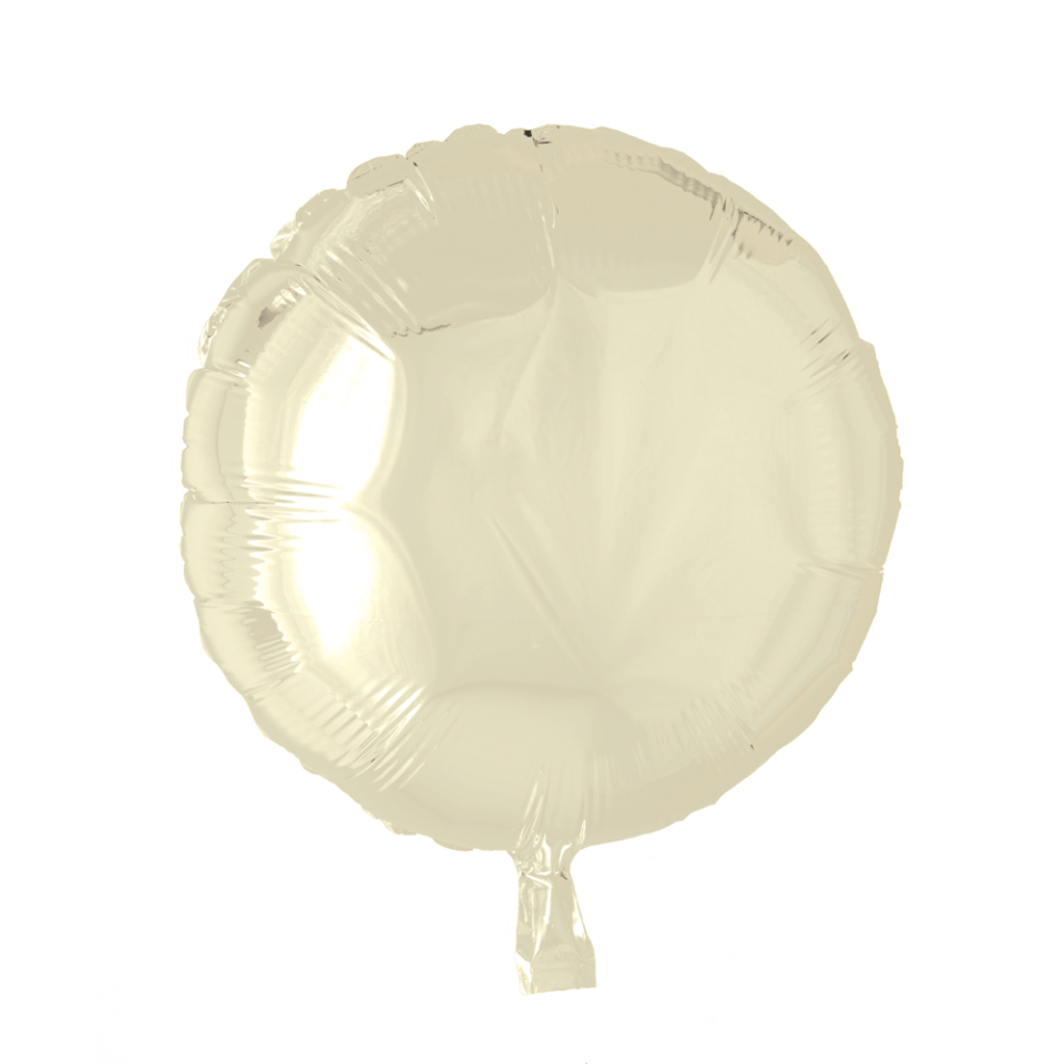 Helium Ballon Rond Ivoor 46cm leeg