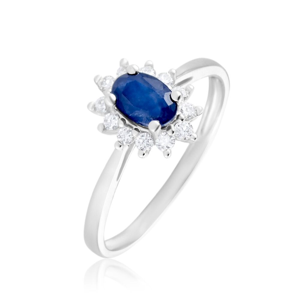Bague Or Blanc Vladimir  Saphir Diamants