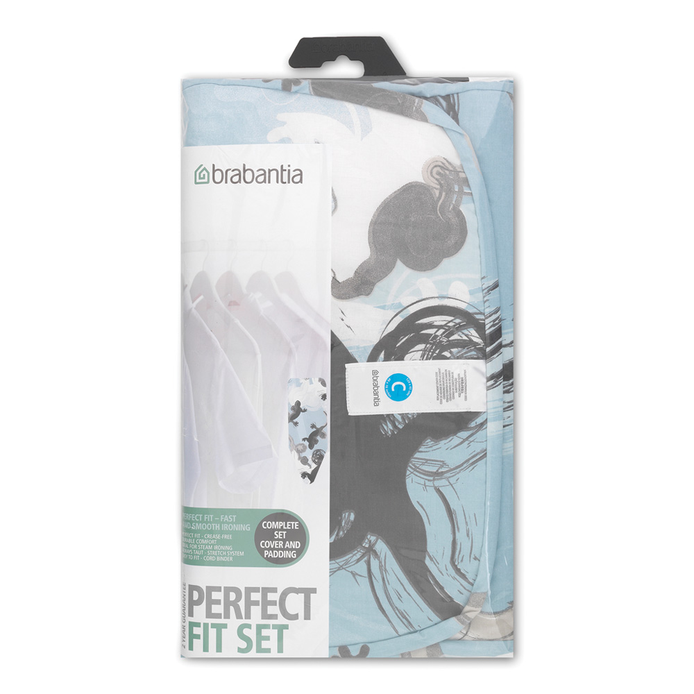 Brabantia Strijkplankhoes C - 124 x 45 cm - Complete Set - Colourful Mixed