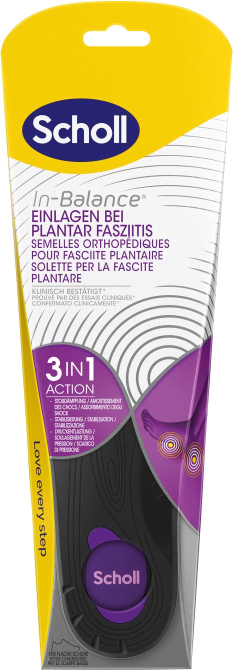 SCHOLL In-Balance Einlegesohlen<br>1 Paar, Karton, L, bei Plantar Fasziitis