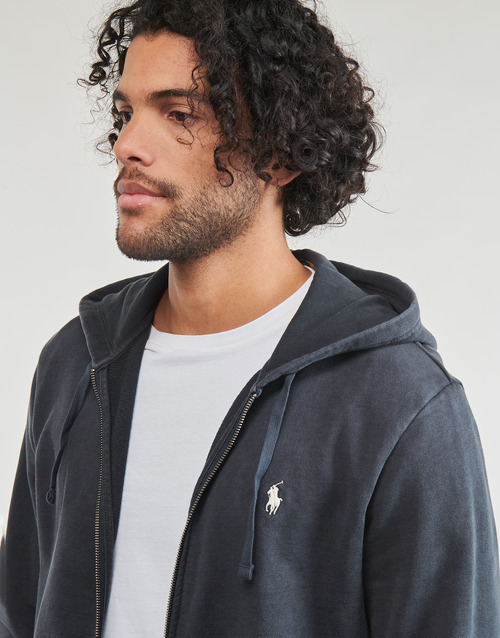 Polo Ralph Lauren - SWEATSHIRT ZIPPE EN MOLETON Negro / Lavado / Descolorido / Negro
