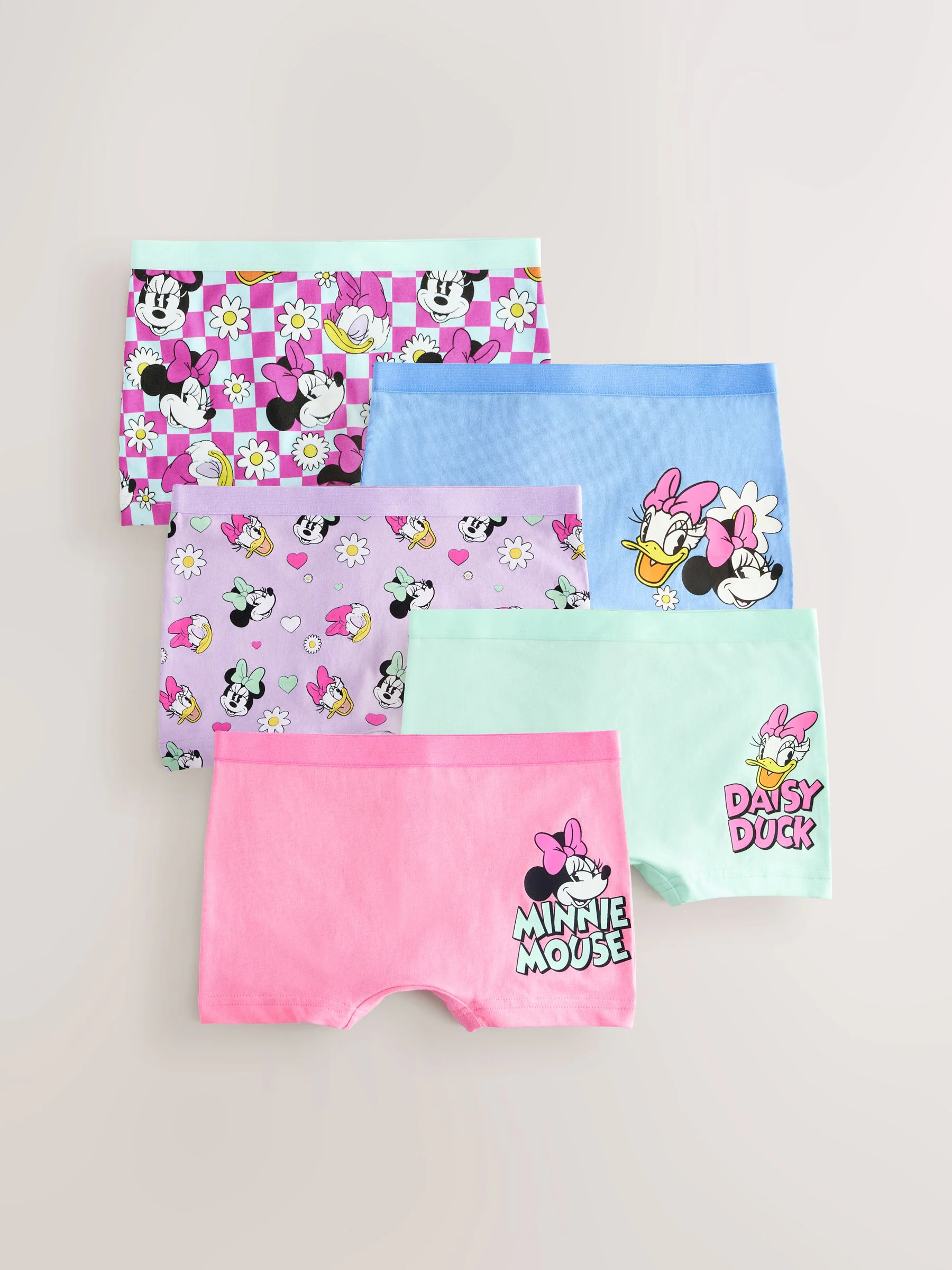 Roze/paars - Minnie Mouse-shorts 5 stuks (2-12jaar)