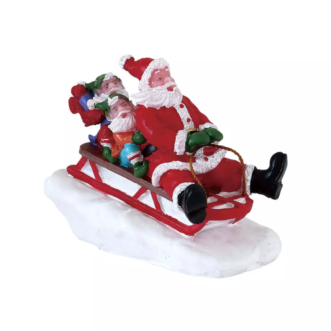 Personnage Lemax Père Noël en luge