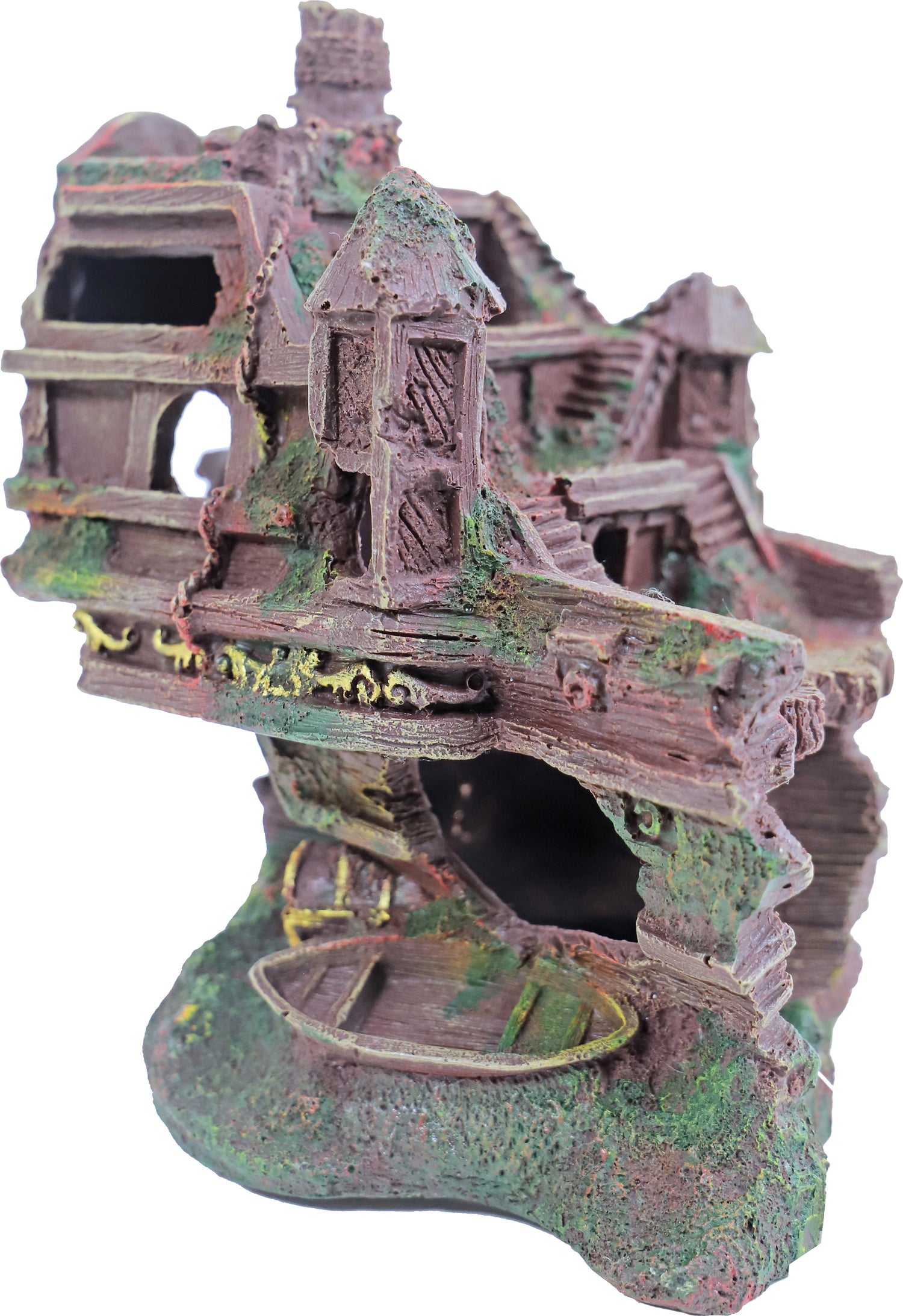 Boon aquarium decoratie achterdeel schip bruin 20 x 16 x 22 cm