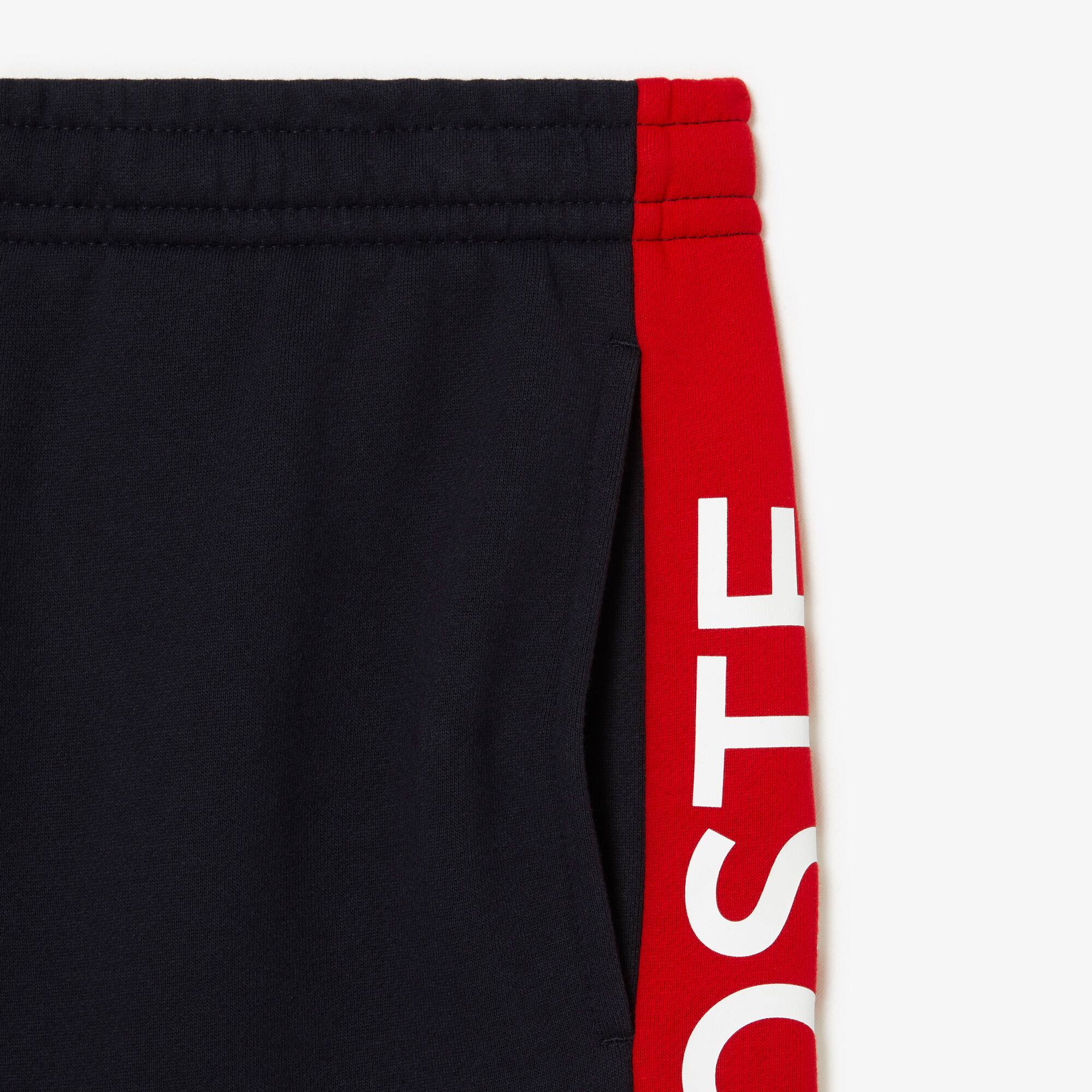 Short homme regular fit color-block en molleton de coton Shorts - Bleu - Lacoste - Homme
