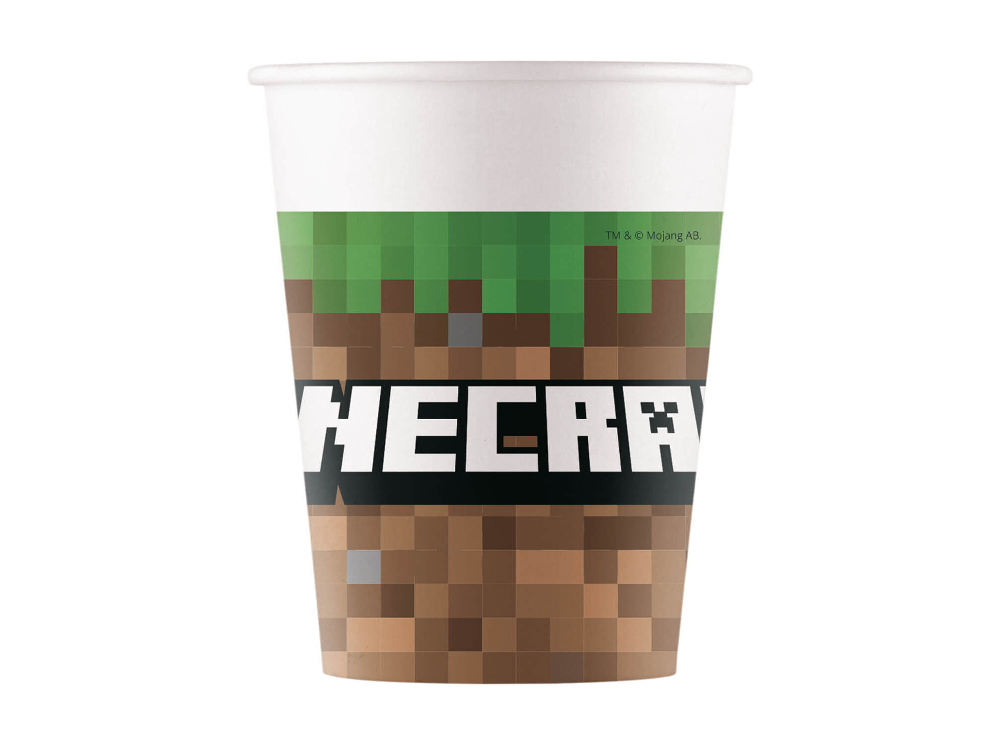 COPOS DESCARTÁVEIS MINECRAFT PAPEL 200ML 8 UNIDADES