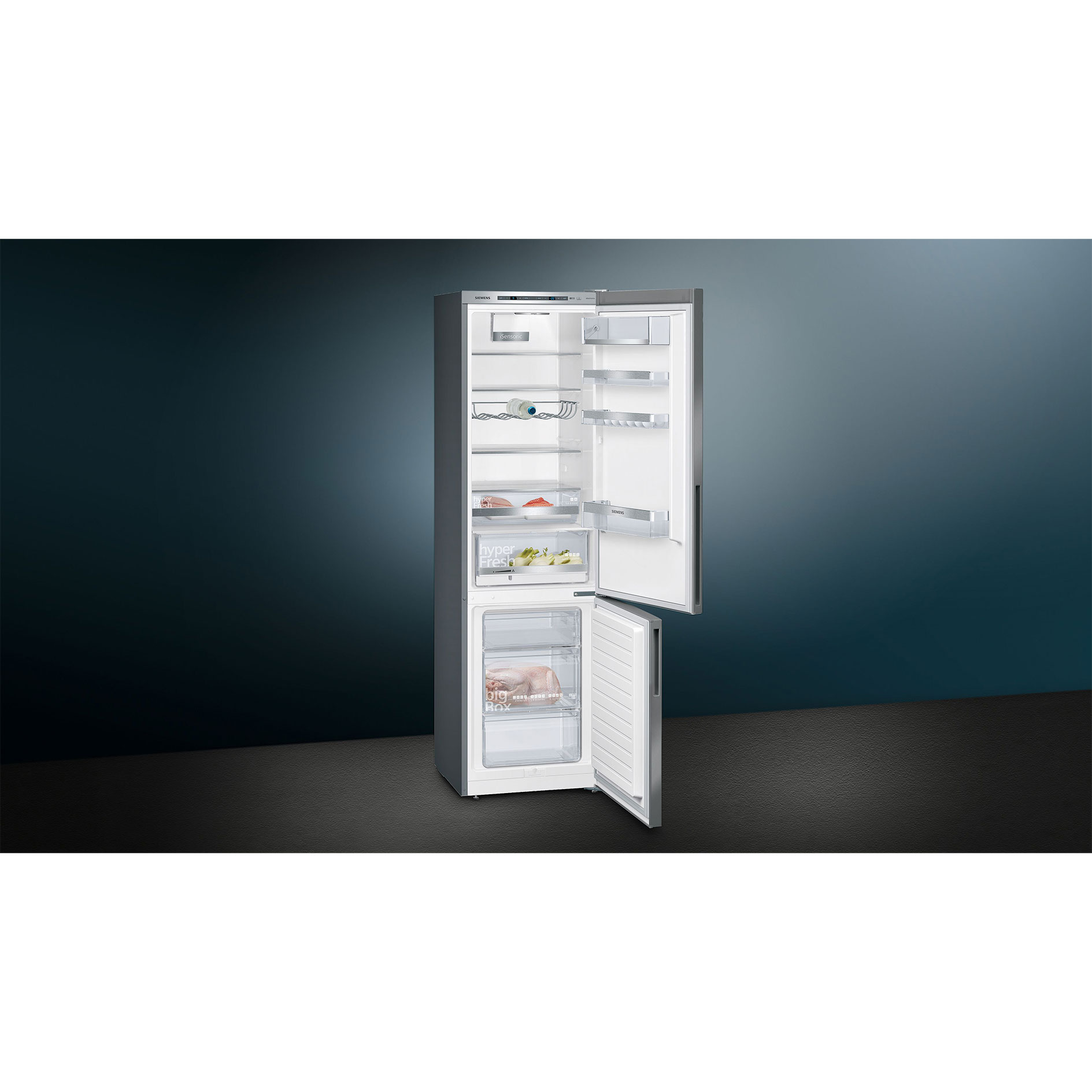 SIEMENS Kühl-Gefrierkombination KG39E8IBA - Edelstahl - B