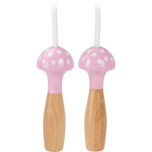 Corde à sauter rose à pois