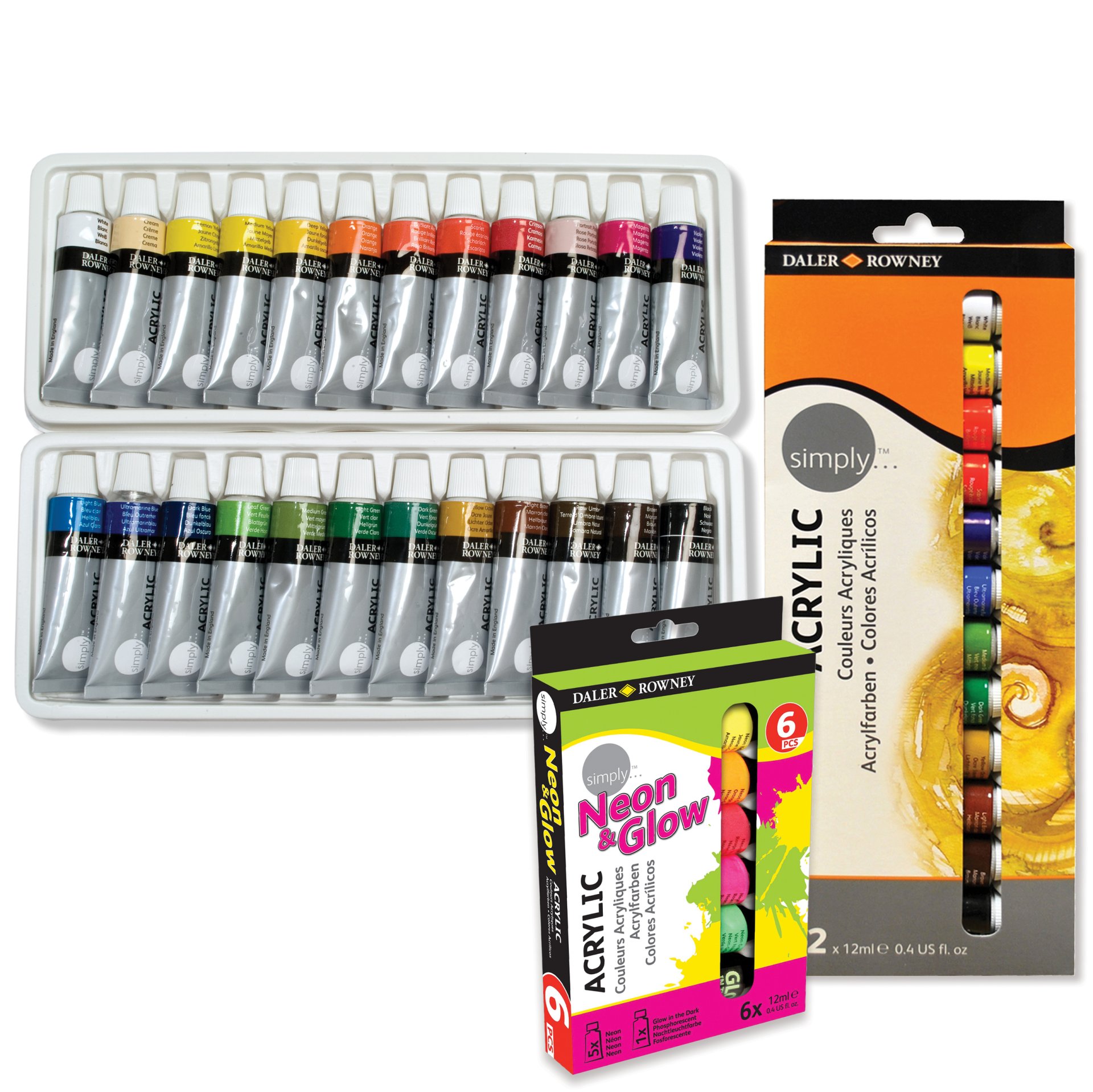 Daler-Rowney Acrylfarbe Simply Acrylic, Set