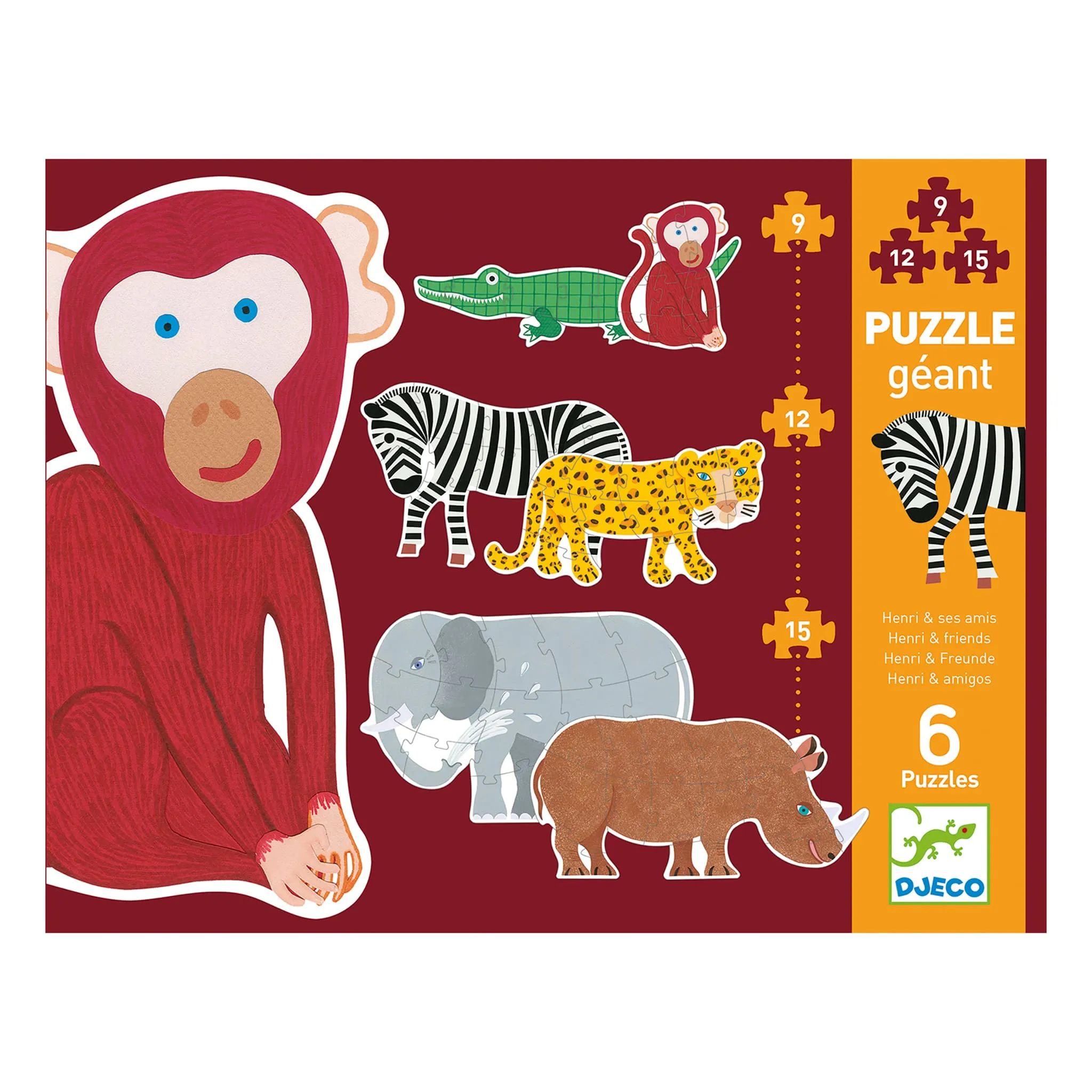 Djeco Puzzle Géant - Henri et ses amis