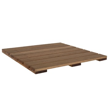 Vlondertegel keruing hardhout  50 x 50 cm