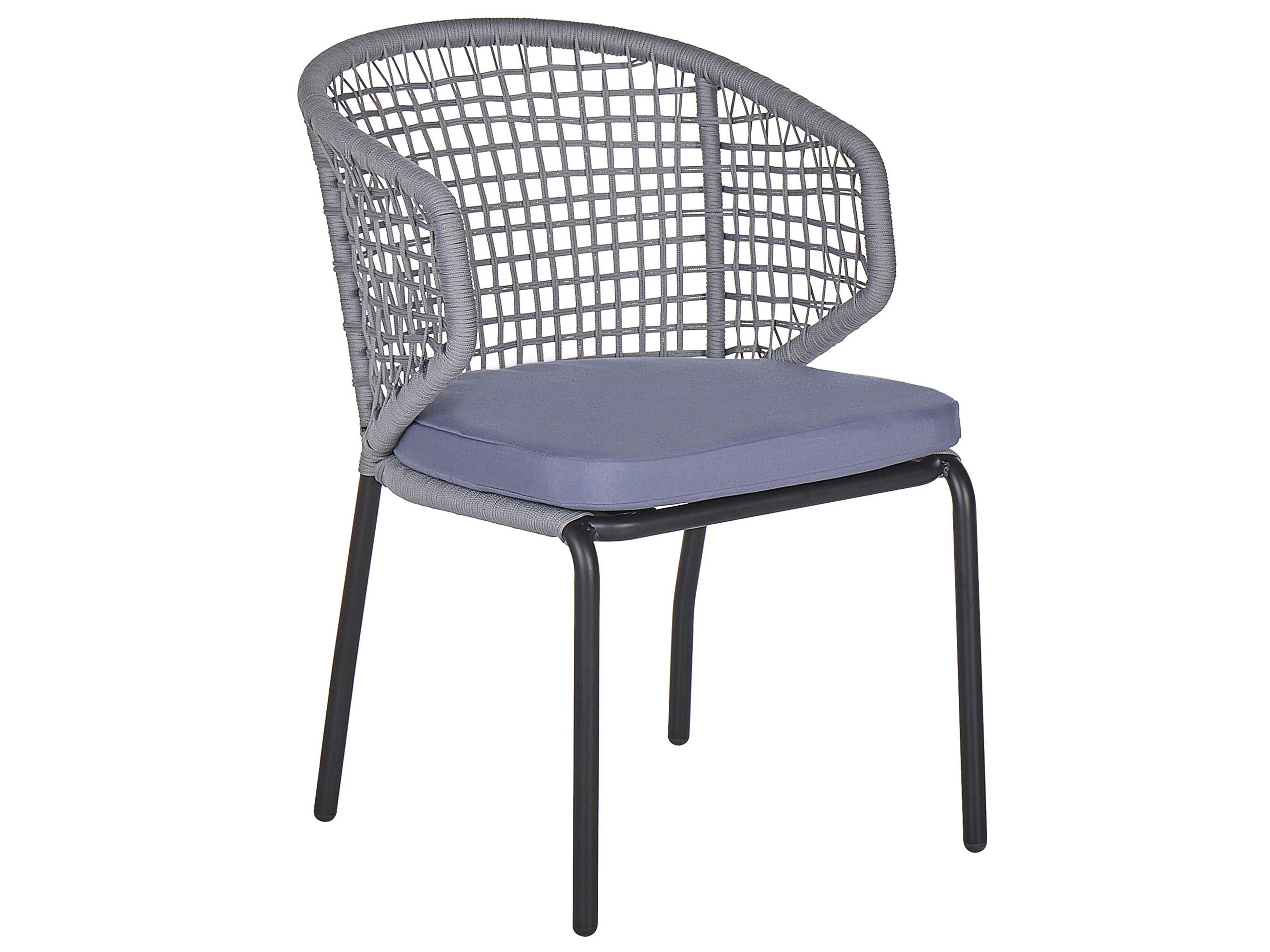 Bistroset met kussens PALMI Metaal Grijs