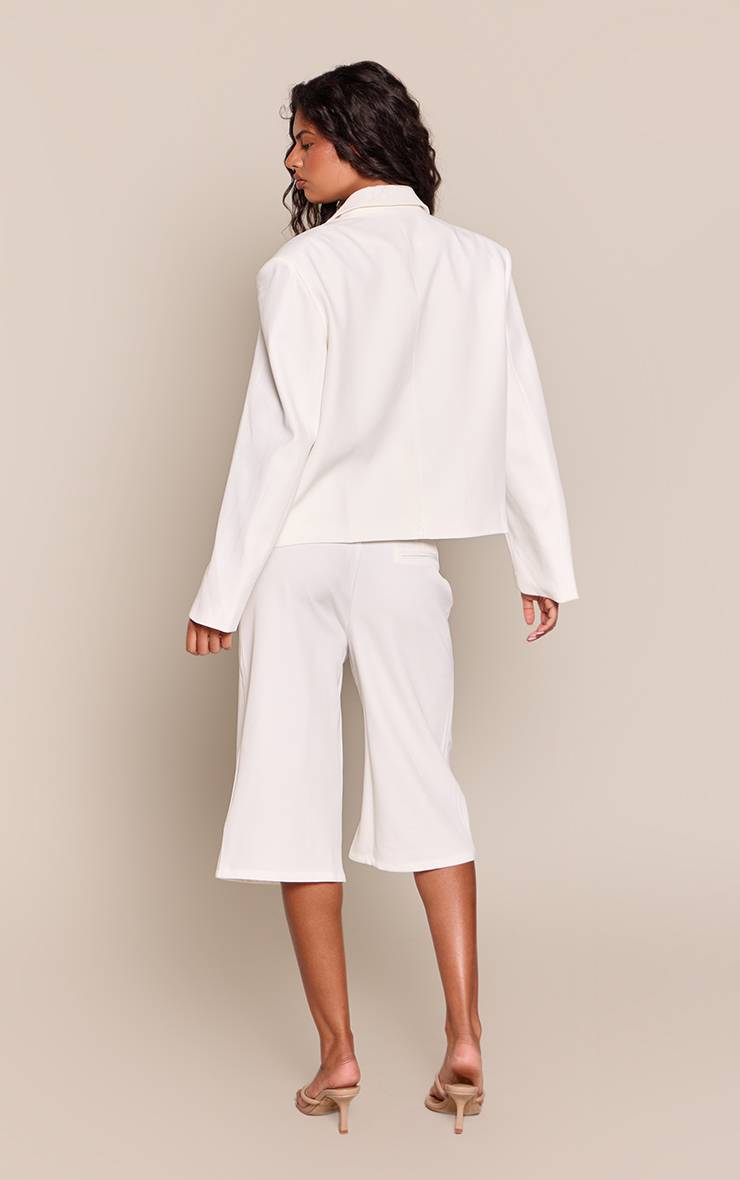 Blanc Ensemble Short Long Tailleur Coordonné