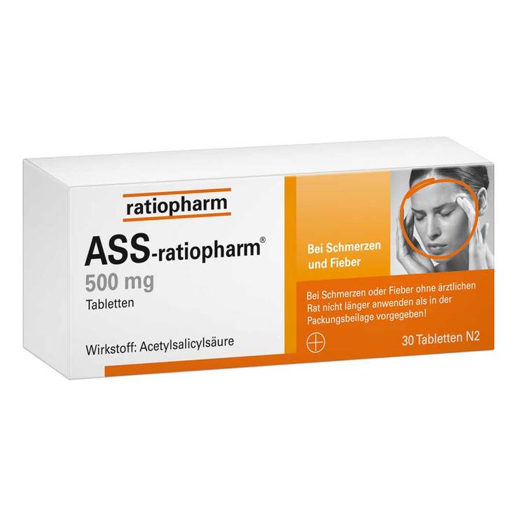 ASS Ratiopharm 500 mg Tabletten, 30 St