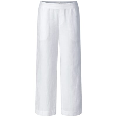 Damen-Leinenhose 7/8-Länge, Weiß