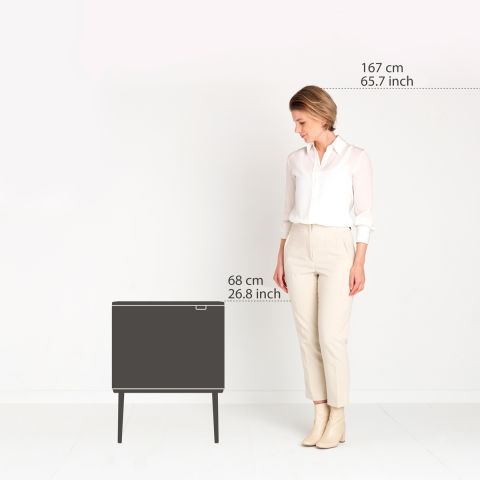 Bo Touch Bin, met 1 binnenemmer, 36 liter - White