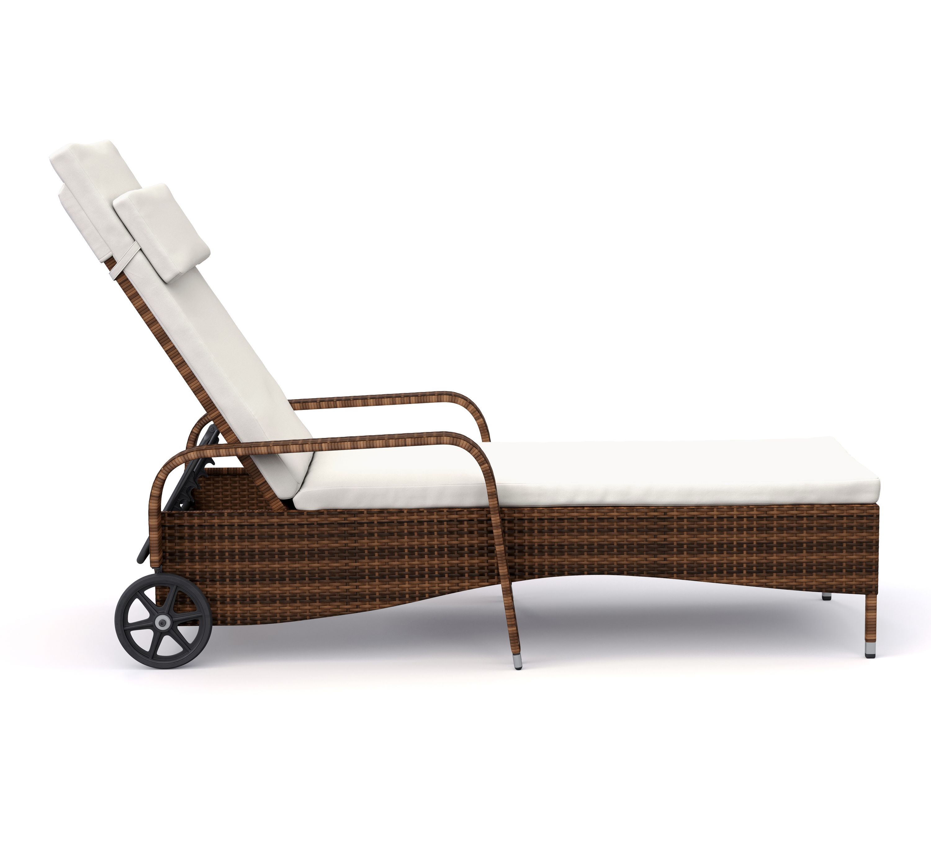 Liegestuhl Rattan MAYA braun