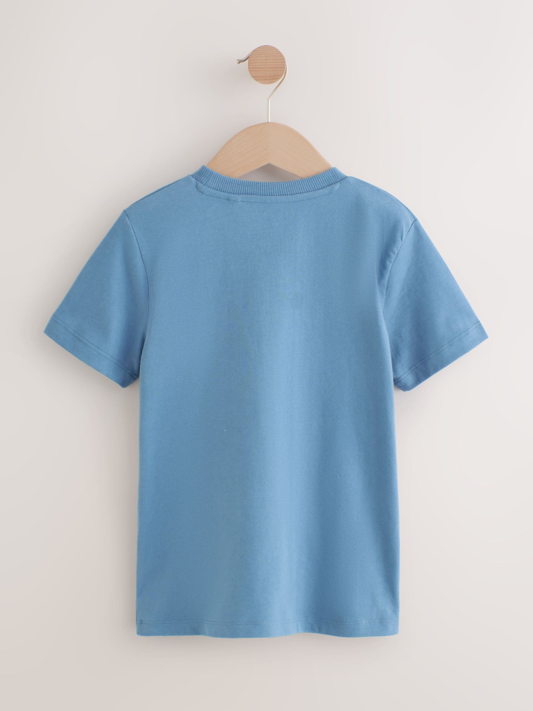 Mineraalgroen/blauw - T-shirts met korte mouwen en geborduurd rendier, verpakking van 4 (3-16jr)