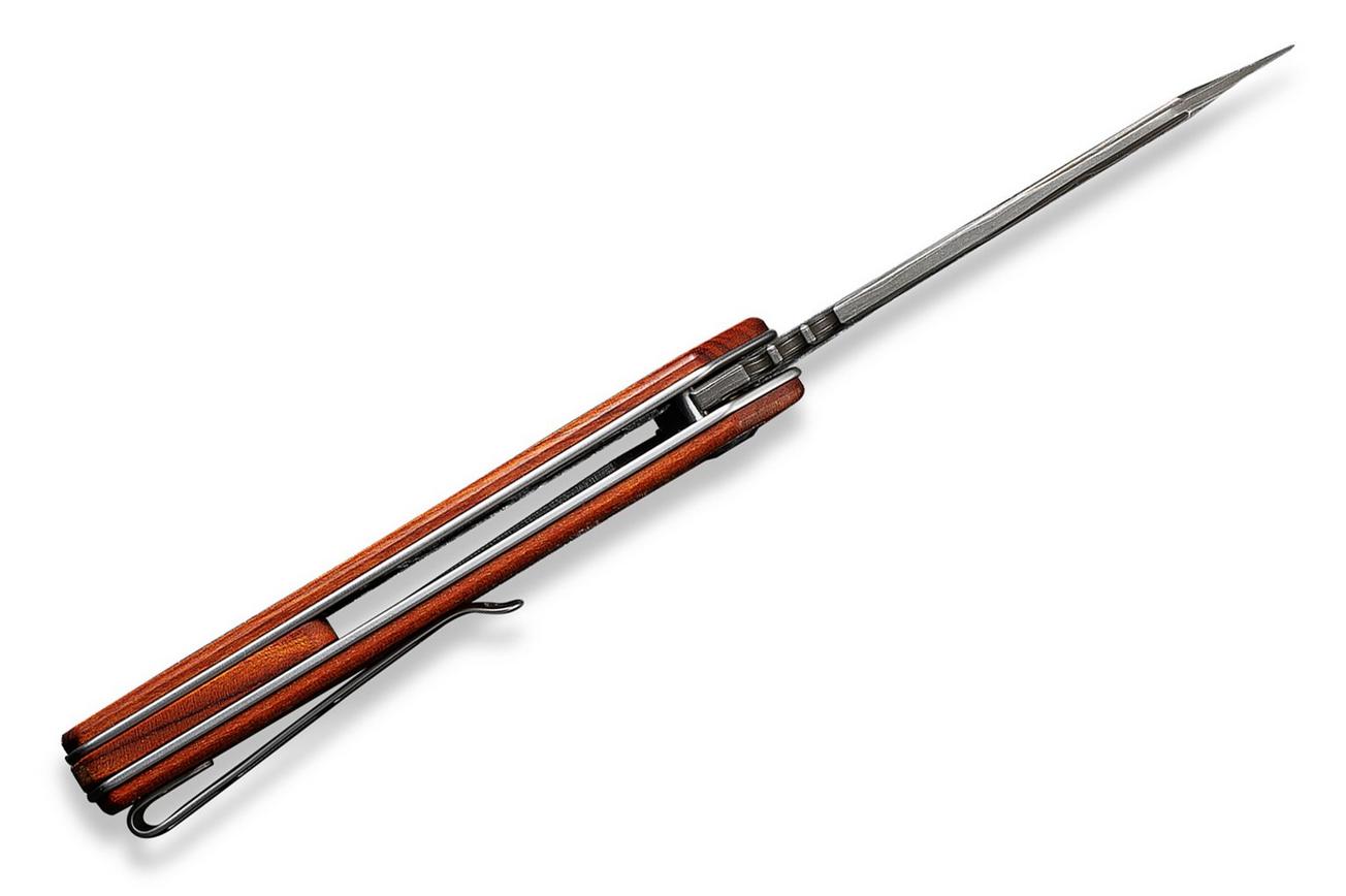 Civivi ExOne C23036-DS1 Damascus, Guibourtia Wood zakmes, Brian Brown design