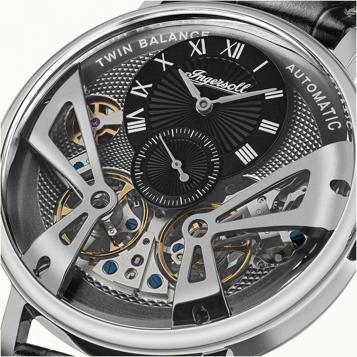 Ingersoll 1892 The Tennessee Black Silver Watch I13103