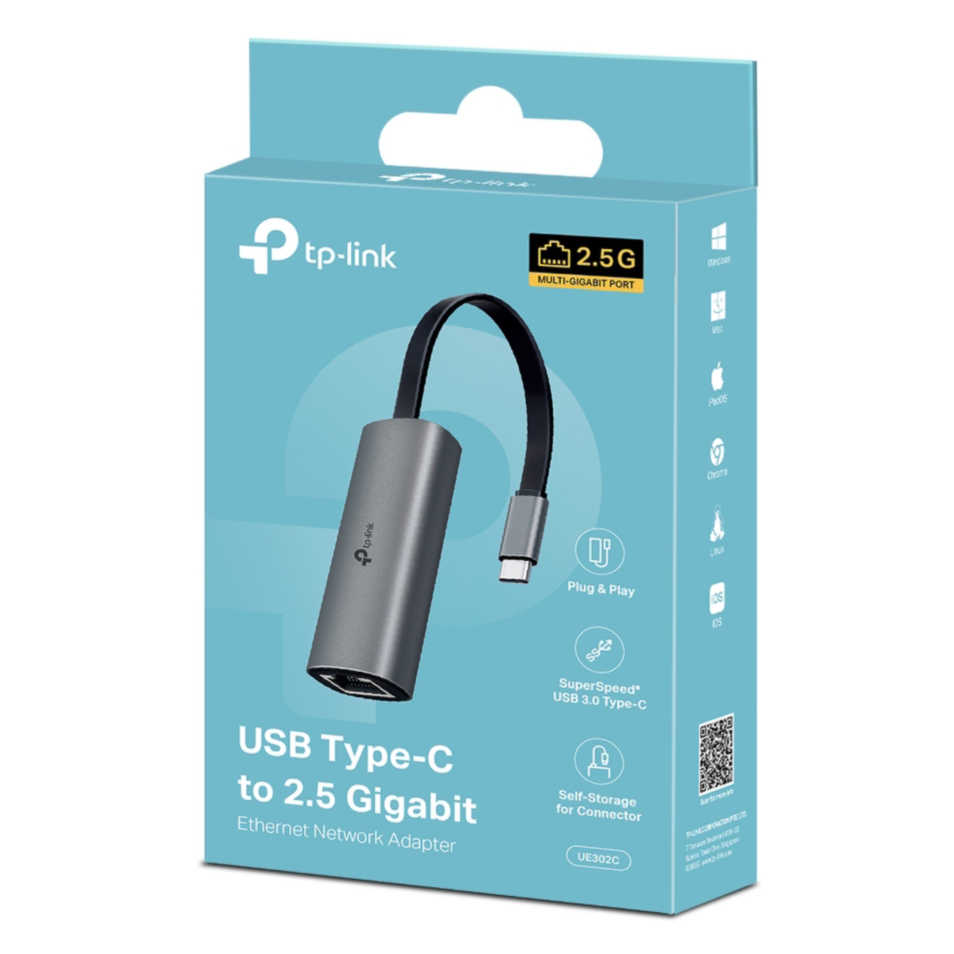 TP-link UE302C Nettverksadapter USB-C 2,5 Gbps
