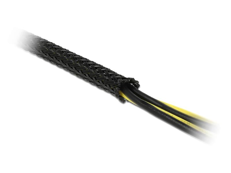 Delock Kabelschlauch 10mx19mm, dehnbar Schwarz Delock Geflechtschlauch dehnbar 10 m x 19 mm schwarz