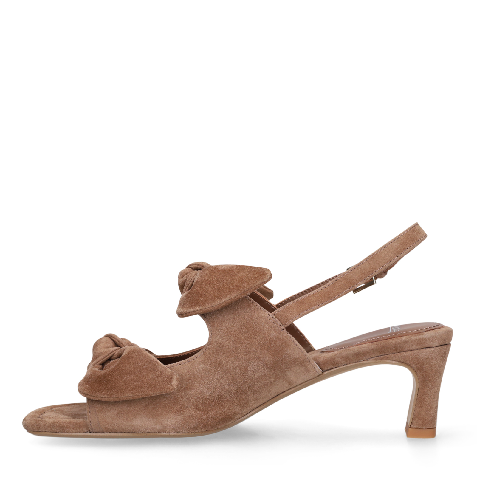 Bruine suède slingbacks