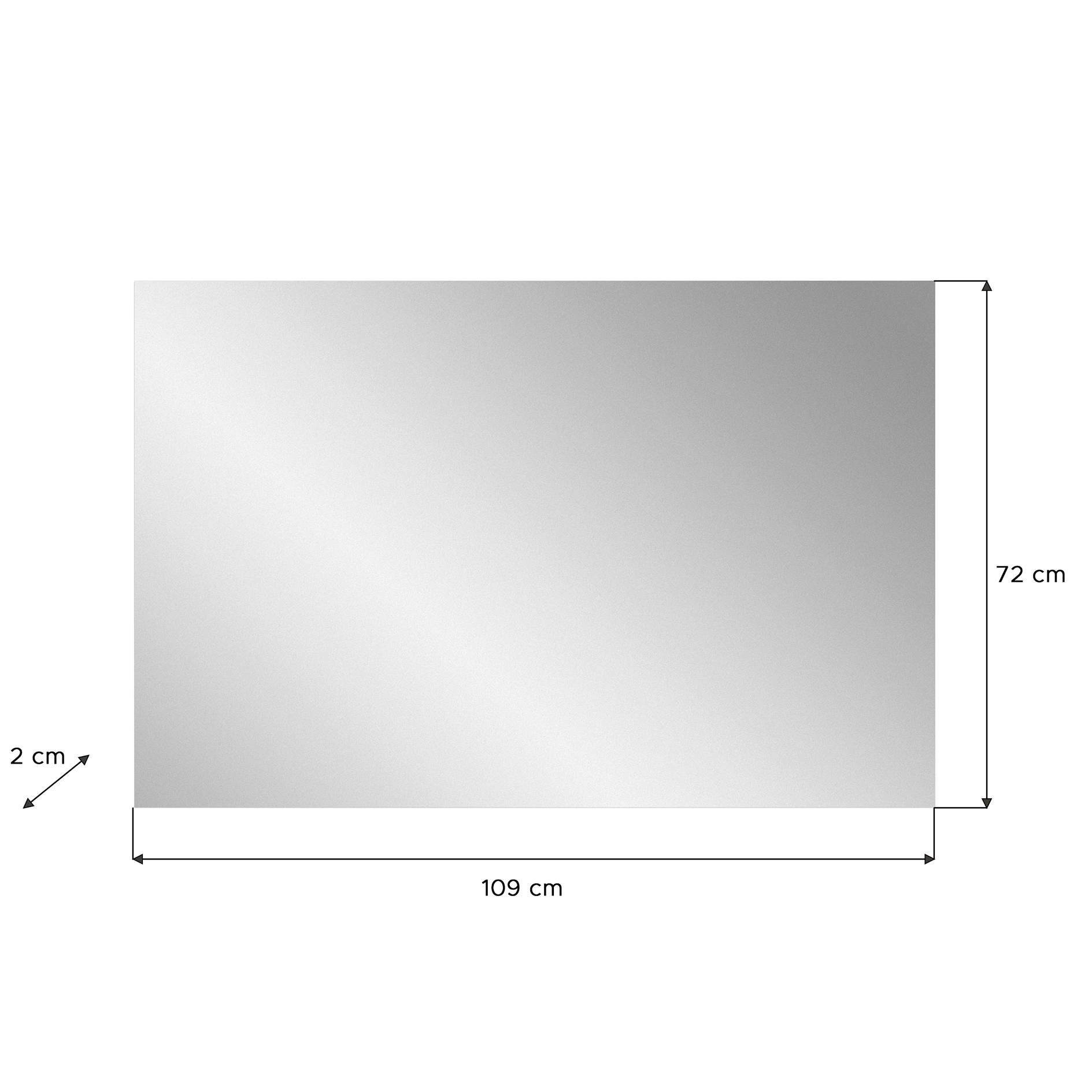 Spiegel PREGO - weiß - 110x71 cm