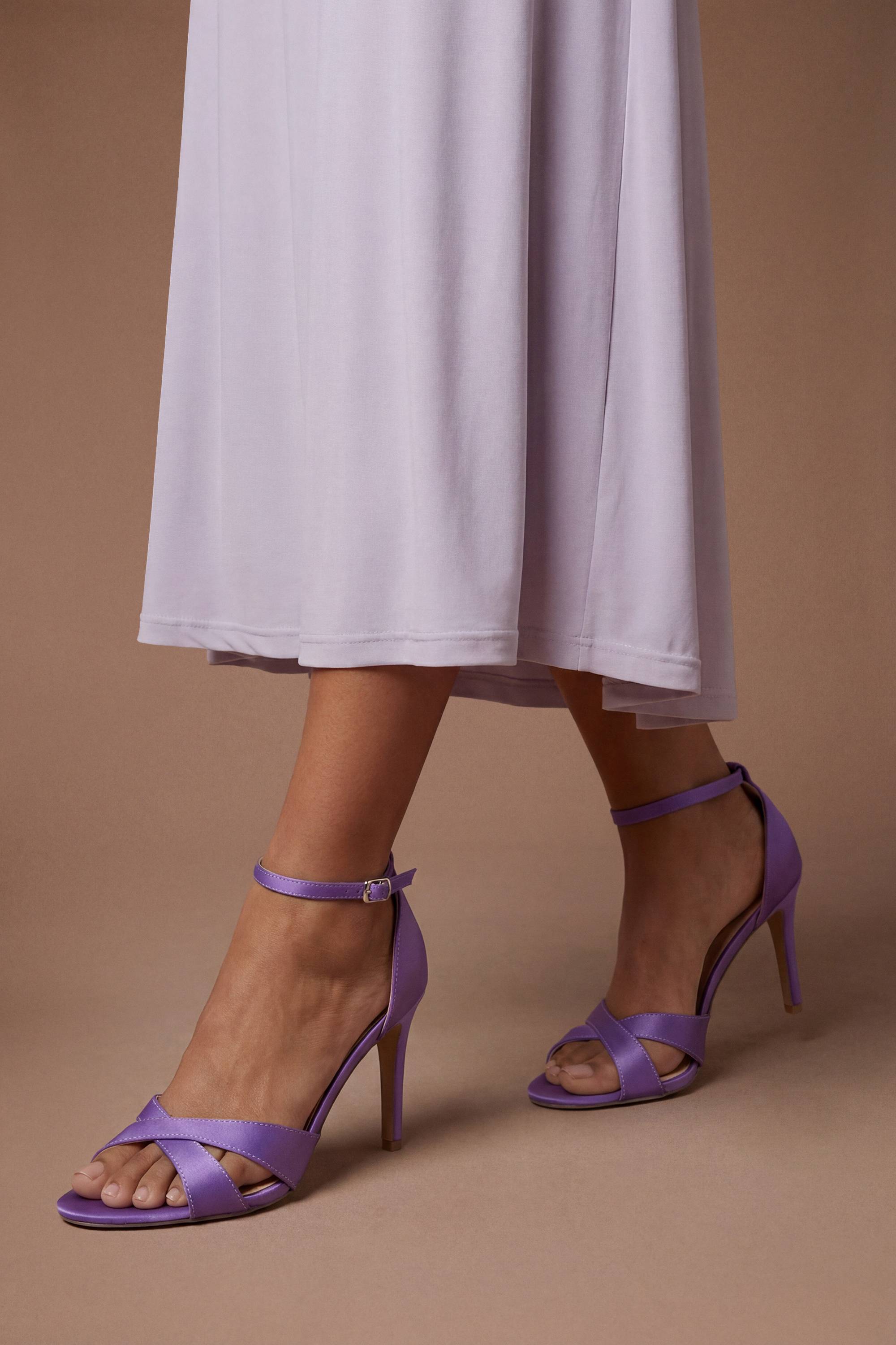 Coast Sandales Cadenza À Talon Aiguille Haut En Satin Avec Brides Croisées