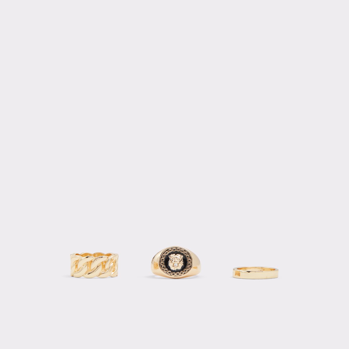 Woe Black-Gold Multi Women Rings