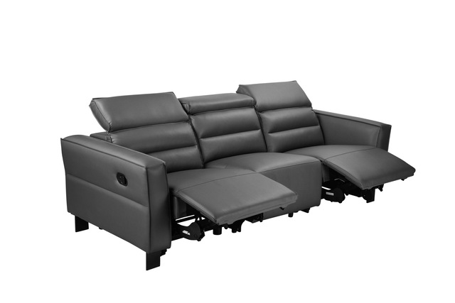 Home affaire 3-Sitzer »Carpari, 224cm, manuelle od. elektrische Relaxfunktion in 2 Sitzen« mit USB-A/C, Kopfteilverstellung, Echtleder, Kunstleder, Webstoff