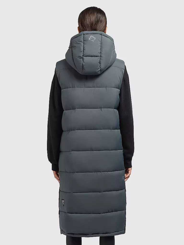 KHUJO Steppgilet THE MAGNETA MATT grau