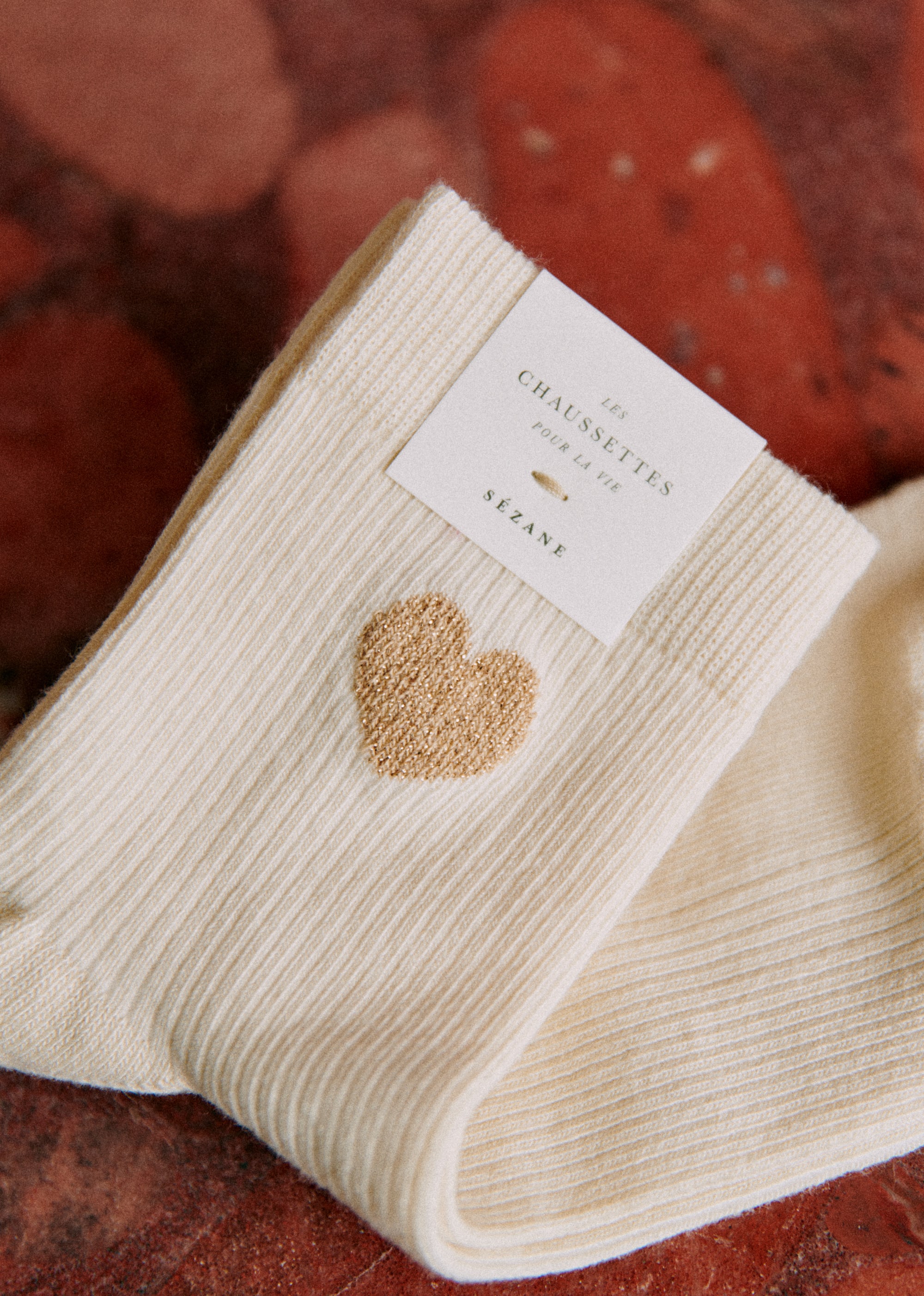 Chaussettes Coeur - Doré - SOULIERS/SOULIERS Mocassins 5906295