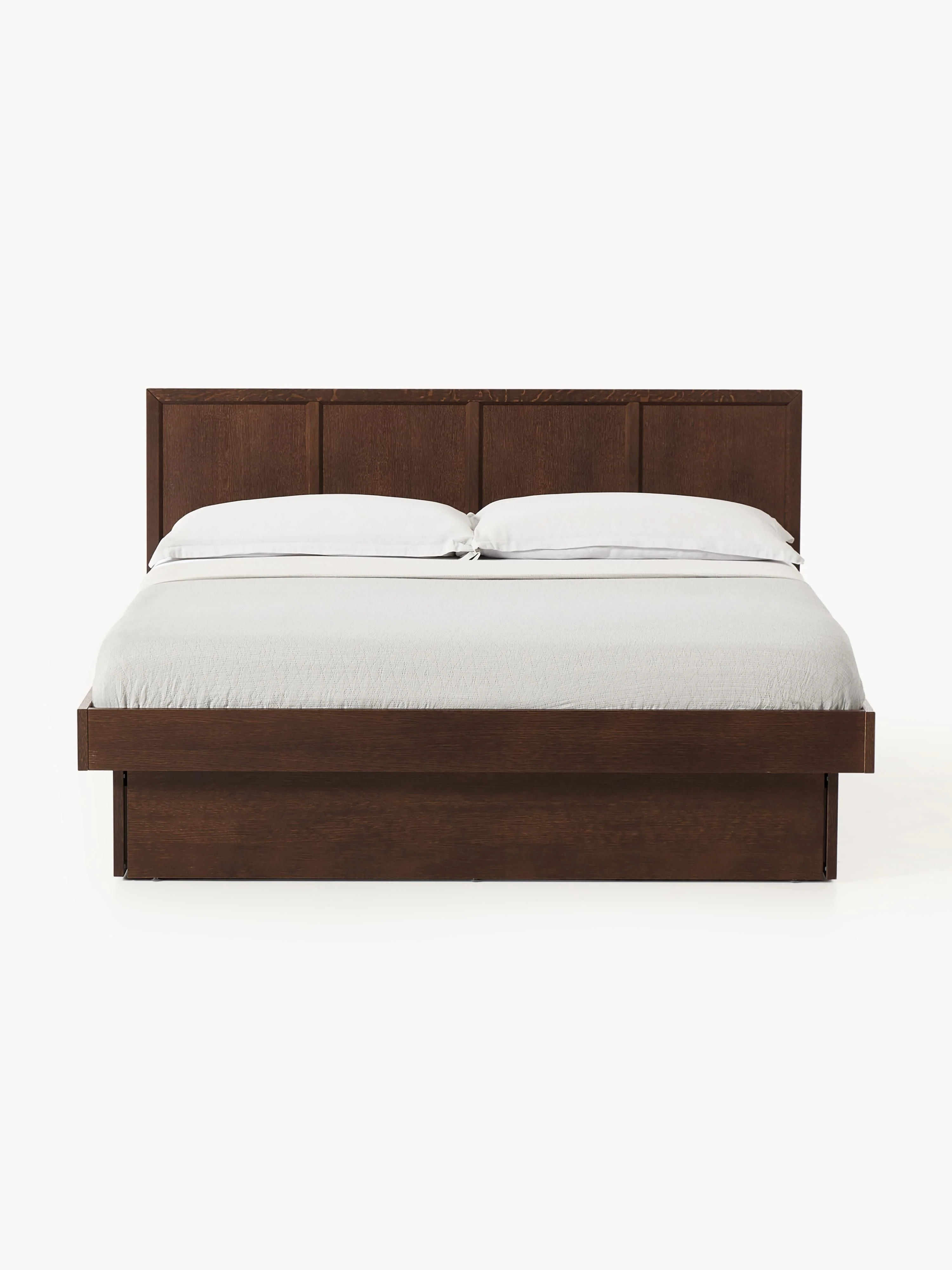 Houten bed Nanto met lades en hoofdeinde