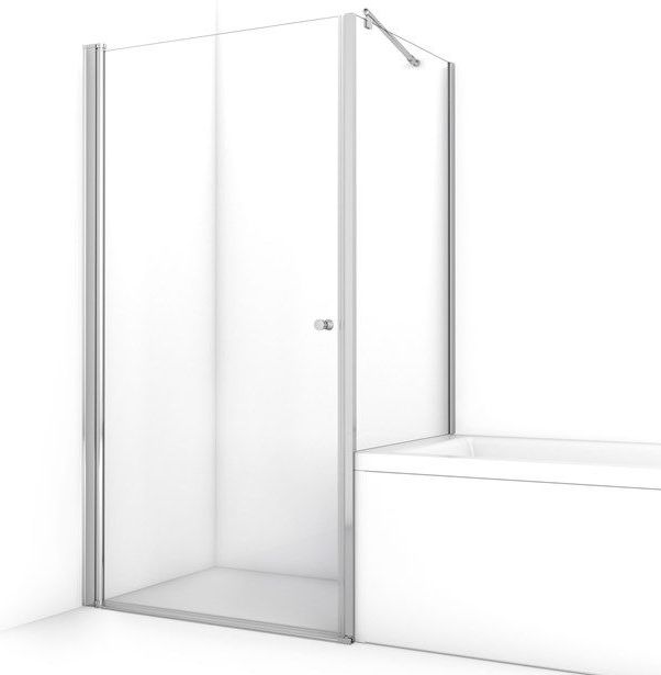 Zircon - Comfort - Douchecabine - Chroom - 90x75 cm - Draaideur - Rechthoek