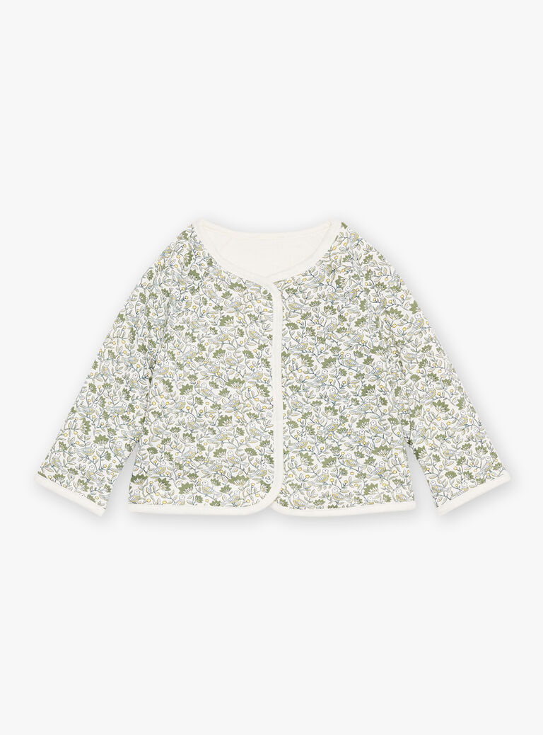 Cardigan réversible écru en tubique
