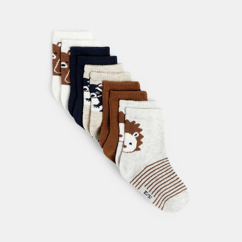 Chaussettes jacquard animaux (lot de 5)