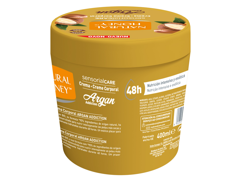 CREME DE CORPO ARGÃO NATURAL HONEY 400ML