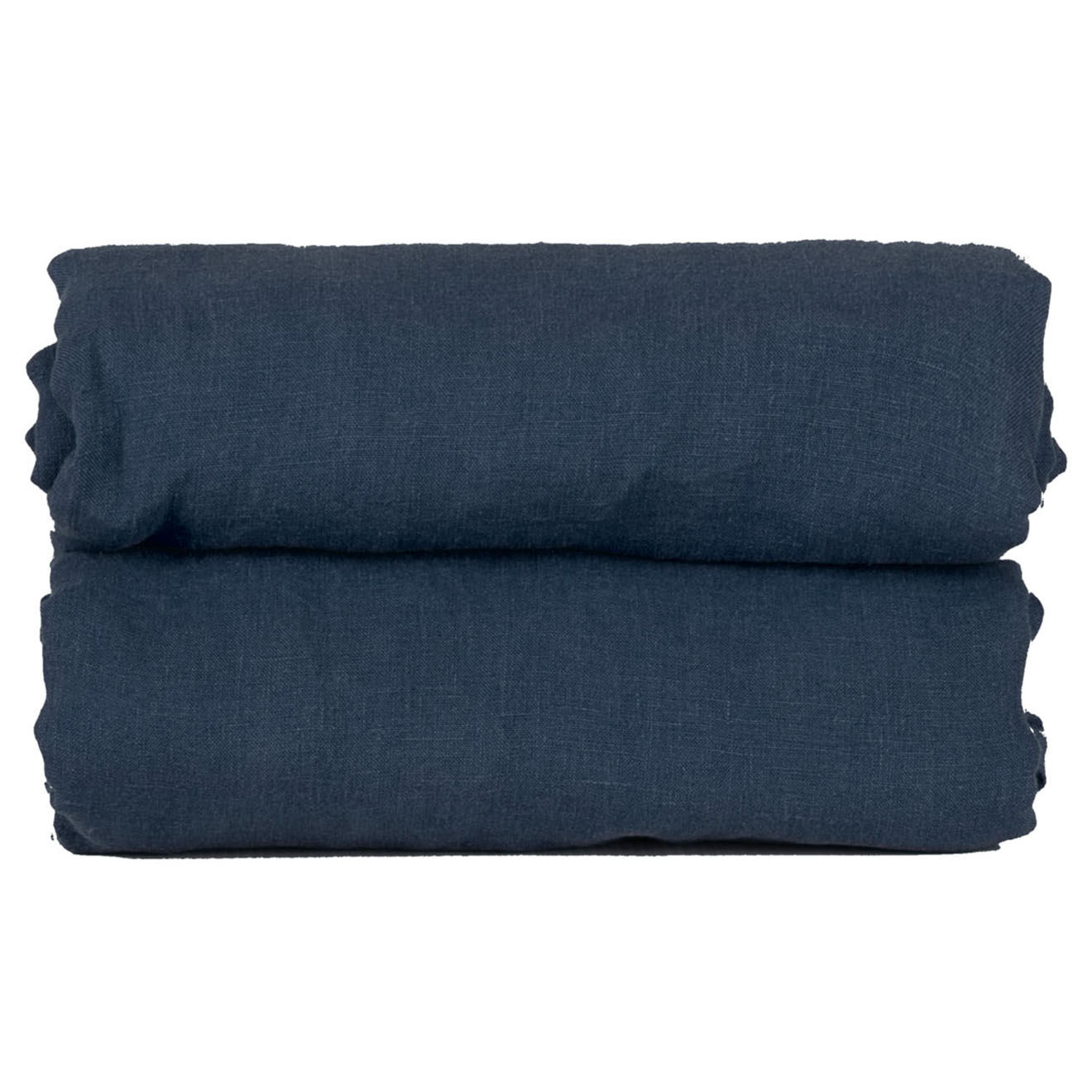 Febronie Home Drap housse 100% Lin Hortense bleu nuit