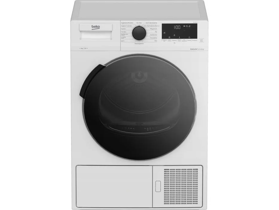 Beko DHC946GX - Tørremaskine - bredde: 59.7 cm - dybde: 59.9 cm - højde: 84.6 cm - frontbetjening - hvid