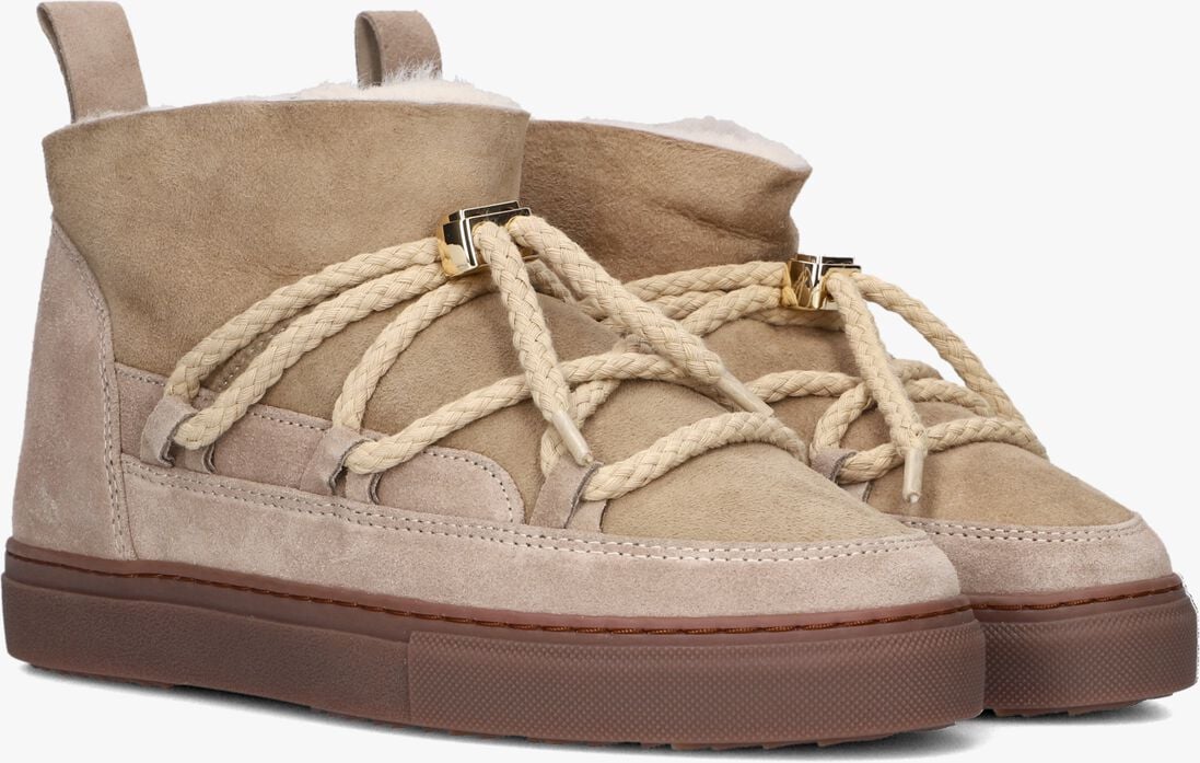 beige inuikii vachtlaarzen classic low
