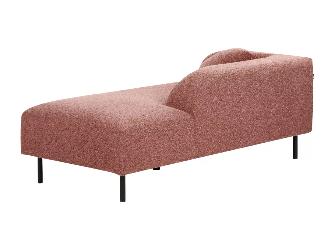Chaise longue à droite rose bouclé LE CRAU